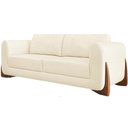 Ver imagem 1 de Sofa Jolie 2 Lugares 180cm Pes Boomerang Linho 212 Perola Ezz Perola