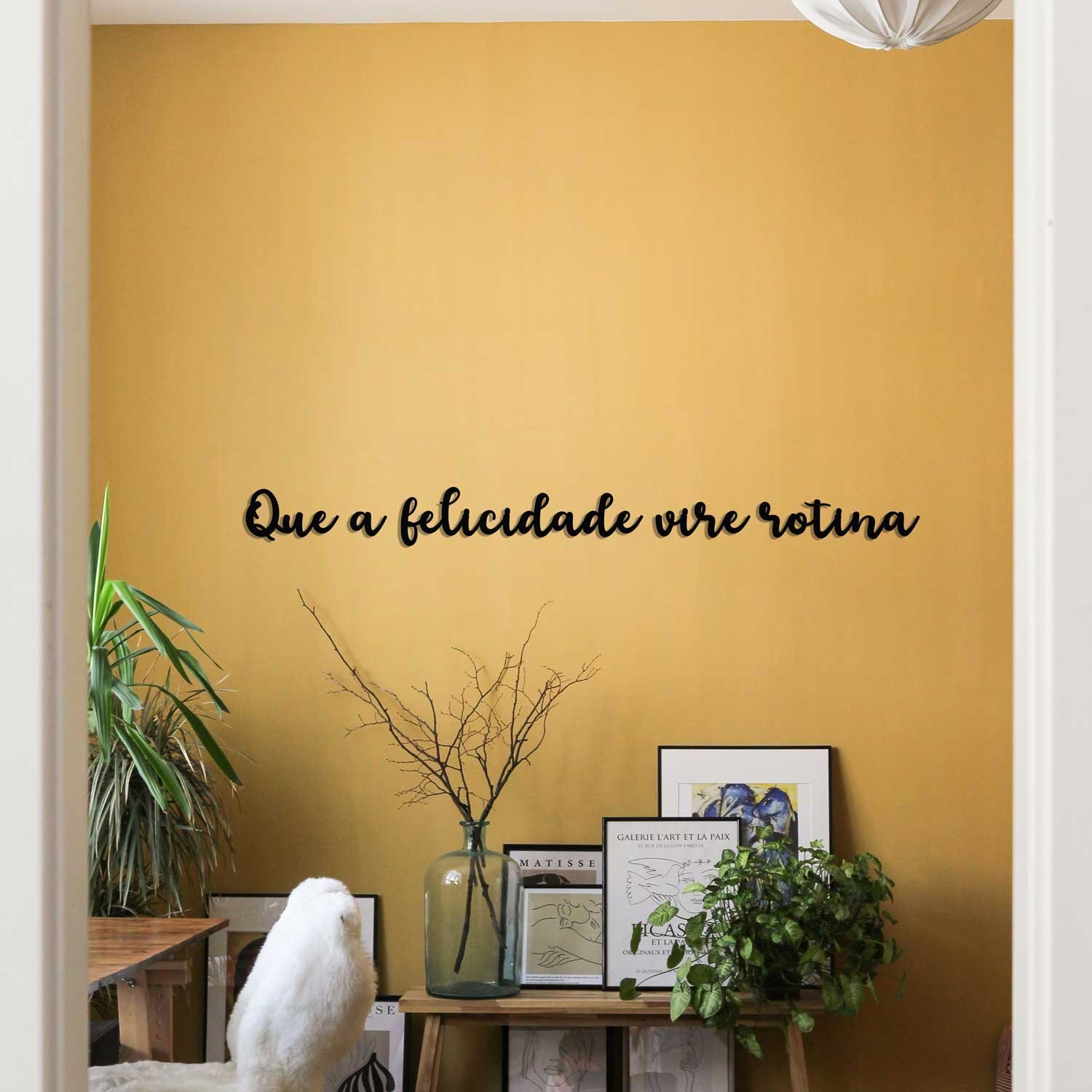 Decoração para Parede Que a felicidade vire rotina em MDF | MadeiraMadeira