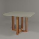 Ver imagem 2 de Sala de Jantar Paola Tampo em MDF e Vidro Cadeiras Cinza 90cm Bom Pastor Móveis
