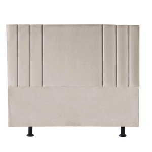 Cabeceira Estofada Cama Box Queen Grécia 160cm Courino:bege