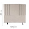 Cabeceira Estofada Cama Box Queen Grécia 160cm Courino:bege - 3