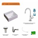 Ver imagem 3 de Kit Cuba Q32 com Torneira 1198 Metal e Válvula 1" + Sifão Cromado e Flexível Compace