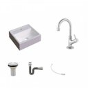 Ver imagem 2 de Kit Cuba Q32 com Torneira 1198 Metal e Válvula 1" + Sifão Cromado e Flexível Compace