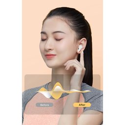 Fone de ouvido QCY T13 TWS Bluetooth 5.1 com 4 microfones Branco - 5