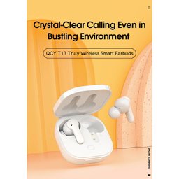 Fone de ouvido QCY T13 TWS Bluetooth 5.1 com 4 microfones Branco - 2