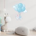 Ver imagem 1 de Adesivo Parede Quarto Infantil Coelhinha Balão 58x66