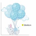 Ver imagem 2 de Adesivo Parede Quarto Infantil Coelhinha Balão 58x66