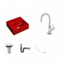 Ver imagem 2 de Kit Cuba Q32 com Torneira 1198 Metal e Válvula 1" + Sifão Cromado e Flexível Compace