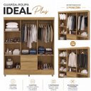 Ver imagem 2 de Guarda Roupa Casal 6 Portas 2 Gav Espelho Roupeiro Quarto Nature