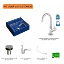 Ver imagem 3 de Kit Cuba Q32 com Torneira 1198 Metal e Válvula Click 1"b + Sifão Pvc e Flexível Compace