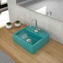 Ver imagem 1 de Kit Cuba Q32 com Torneira 1198 Metal e Válvula Click 1"b + Sifão Pvc e Flexível Compace