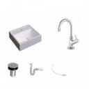 Ver imagem 2 de Kit Cuba Q32 com Torneira 1198 Metal e Válvula Click 1"b + Sifão Pvc e Flexível Compace