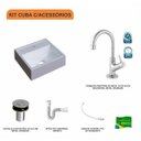 Ver imagem 3 de Kit Cuba Q32 com Torneira 1198 Metal e Válvula Click 1"b + Sifão Pvc e Flexível Compace