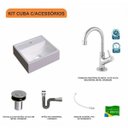 Ver imagem 3 de Kit Cuba Q32 com Torneira 1198 Metal e Válvula Click 1"b + Sifão Cromado e Flexível Compace