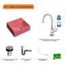 Kit Cuba Q32 com Torneira 1198 Metal e Válvula Click 1"b + Sifão Cromado e Flexível Compace - 3
