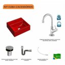 Ver imagem 3 de Kit Cuba Q32 com Torneira 1198 Metal e Válvula Click 1"b + Sifão Cromado e Flexível Compace
