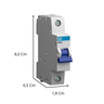 Minidisjuntor Monopolar 20a Mdw-c20 -1 Curva C Weg - 2