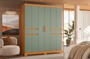 Ver imagem 3 de Guarda Roupa Olímpia 10 Portas e 2 Gavetas - Cinamomo Sálvia - Albatroz