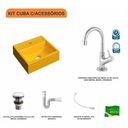Ver imagem 3 de Kit Cuba Q32 com Torneira 1198 Metal e Válvula Click 1"g + Sifão Pvc e Flexível Compace