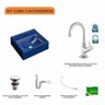 Kit Cuba Q32 com Torneira 1198 Metal e Válvula Click 1"g + Sifão Pvc e Flexível Compace - 3