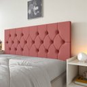Ver imagem 2 de Painel Cabeceira Luxo Capitonê Queen Size Elisa Estofada Decoração Fixação Parede:Rosa