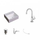 Ver imagem 2 de Kit Cuba Q32 com Torneira 1198 Metal e Válvula Click 1"g + Sifão Pvc e Flexível Compace