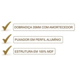 Armario Aereo 3 Portas 120 CM Em MDF Kali Premium 12197x10 Carvalho Rust Nicioli - 9 Armario Aereo 3 Portas 120 CM Em MDF Kali Premium 12197x10 Carvalho Rust Nicioli - 9