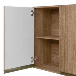 Armario Aereo 3 Portas 120 CM Em MDF Kali Premium 12197x10 Carvalho Rust Nicioli - 4 Armario Aereo 3 Portas 120 CM Em MDF Kali Premium 12197x10 Carvalho Rust Nicioli - 4