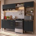 Ver imagem 1 de Cozinha Compacta Lille 7 Portas 2 Gavetas MDP 225cm Madesa