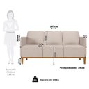 Ver imagem 3 de Sofá Living 3 Lugares com Pés em Madeira Maciça 187cm Estelí Yescasa
