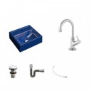 Ver imagem 2 de Kit Cuba Q32 com Torneira 1198 Metal e Válvula Click 1"g + Sifão Cromado e Flexível Compace