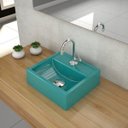 Ver imagem 1 de Kit Cuba Q32 com Torneira 1198 Metal e Válvula Click 1"g + Sifão Cromado e Flexível Compace