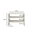 Ver imagem 4 de Escaninho Organizador de Mesa Branco 30x20x43cm
