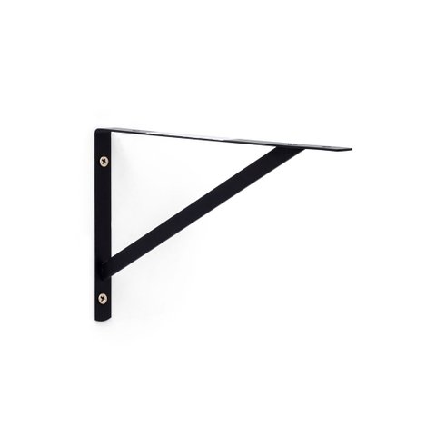 Kit 6X Suporte Mão Francesa para Prateleira de 25 cm Preto