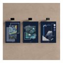 Ver imagem 2 de Kit 3 Quadro Moderno Placa Decorativa Luxuoso Arte Abstrata 28x20cm