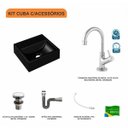 Ver imagem 3 de Kit Cuba Q32 com Torneira 1198 Metal e Válvula Click 1 1/2" + Sifão Cromado e Flexível Compace