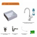 Ver imagem 3 de Kit Cuba Q32 com Torneira 1198 Metal e Válvula Click 1 1/2" + Sifão Cromado e Flexível Compace