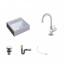 Ver imagem 2 de Kit Cuba Q32 com Torneira 1198 Metal e Válvula Click 1 1/2" + Sifão Cromado e Flexível Compace