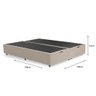 Base Cama Box Baú Queen com Pistão a Gás Bipartido 158x198 Suede:bege - 3