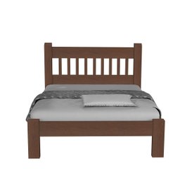 Cama Casal Madeira Maciça Pérola Angelim Pedra/tauari Tabaco - 5