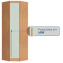 Ver mais imagens de Guarda Roupa de Canto Oblíquo Modulado 1 Porta Cedro e Pistache Line Infinity Marrom