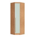 Ver imagem 2 de Guarda Roupa de Canto Oblíquo Modulado 1 Porta Cedro e Pistache Infinity Marrom