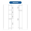 Ver imagem 7 de Guarda Roupa de Canto Oblíquo Modulado 1 Porta Cedro e Pistache Line Infinity
