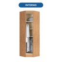 Ver imagem 5 de Guarda Roupa de Canto Oblíquo Modulado 1 Porta Cedro e Pistache Line Infinity Marrom