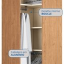 Ver imagem 4 de Guarda Roupa de Canto Oblíquo Modulado 1 Porta Cedro e Pistache Infinity Marrom