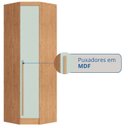 Ver imagem 5 de Guarda Roupa de Canto Oblíquo Modulado 1 Porta Cedro e Pistache Infinity Marrom
