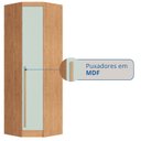 Ver mais imagens de Guarda Roupa de Canto Oblíquo Modulado 1 Porta Cedro e Pistache Line Infinity