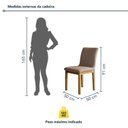 Ver imagem 4 de Kit 8 Cadeiras de Jantar Madeira Maciça Cinamomo/Linho Bege Bella