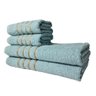 2 Jogos de 4 Toalhas 4 Banho 4 Rosto Dubai 100% Algodão Verde Claro - 3