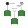 Luminária Pendente Vivare Free Lux Md-4105 Cúpula em Tecido Verde-folha da Canopla Canopla Cinza e - 2